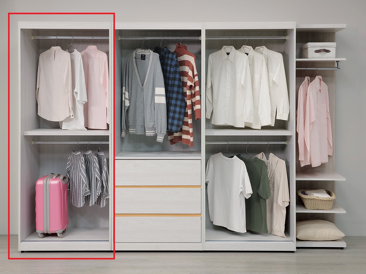 泰勒2.7尺雙吊推門衣櫥